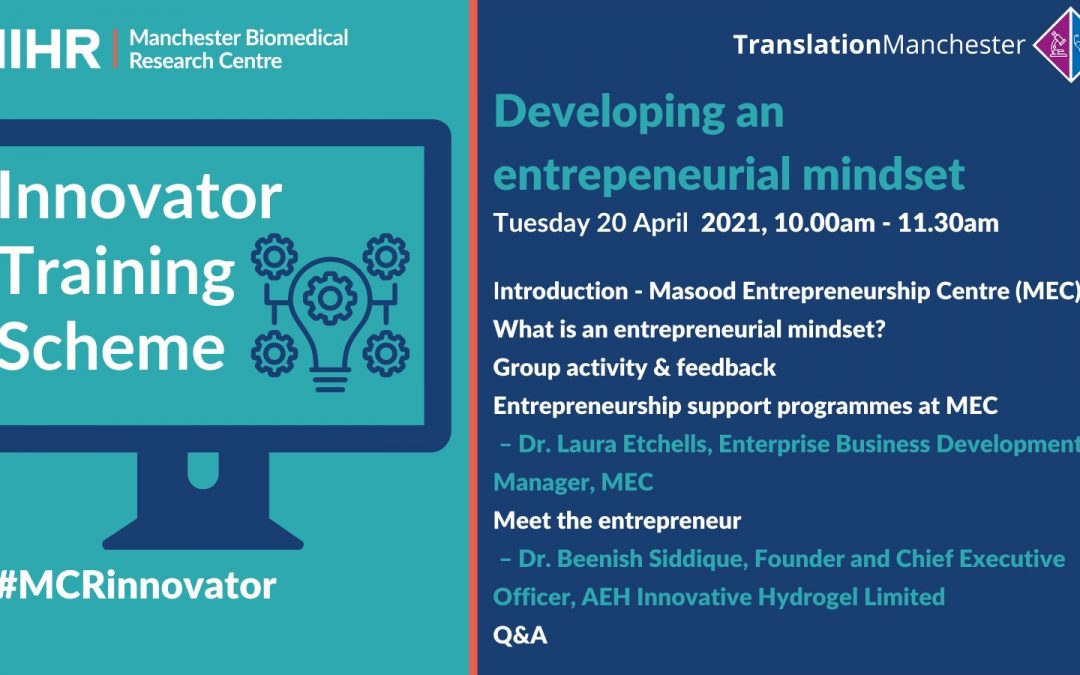 Innovator Training Scheme – Developing an entrepreneurial mindset